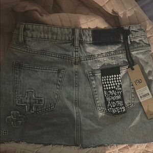 Ksubi Blue High Low Skirt